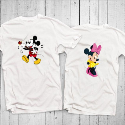 Áo đôi so cute in hình Mickey xinh xắn chất thun đẹp ( giá combo 2 áo)