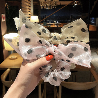 Dây buộc tóc chấm bi nơ to đẹp HD140