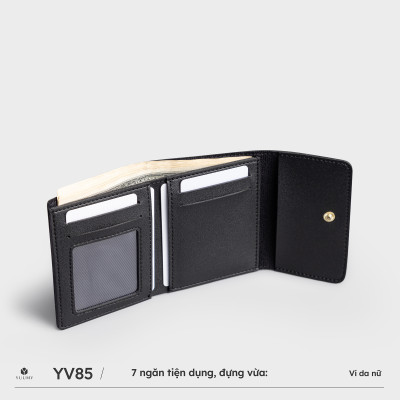 Ví Yuumy ( Thời trang nữ Gập 3 dáng cầm tay nhỏ gọn - Ví da Seasand YV85 )