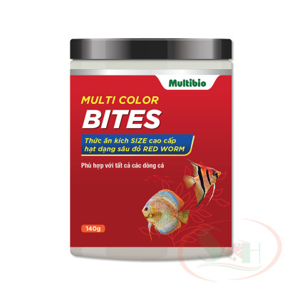 Thức ăn cá Multi Color Bites dạng sâu giun đỏ kích màu cá cảnh