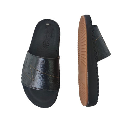 Dép Nam Quai Ngang Da Bò Thật TITI ĐÔ Cao Cấp DNA2170d