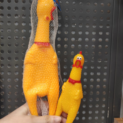 Đồ Chơi Con Gà Trống Kêu Có Còi Chút Chít Cho Chó Mèo Nhiều Size