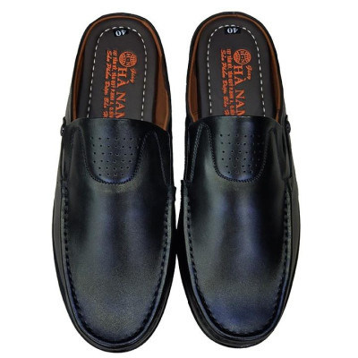 Dép Bít Mũi Nam Da Bò Thật TiTi ĐÔ Cao Cấp GSB2071d