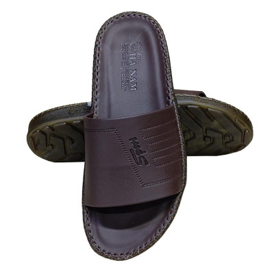 Dép Nam Da Bò HA NAM Đế Siêu Nhẹ Khâu Chỉ Toàn Bộ DNA22035