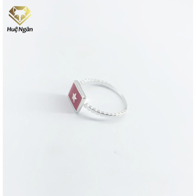 Nhẫn bạc Ý 925 Huệ Ngân - Quốc kỳ VIỆT NAM NMK01