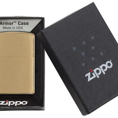 Bật Lửa Zippo Armor Brushed Brass 168