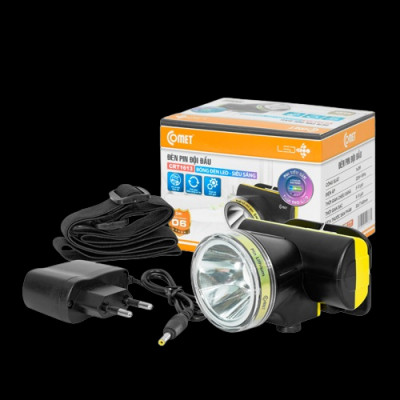 Đèn Pin Sạc Led Đội Đầu Comet CRT1613 2W Lithium 1800mAh Siêu Sáng, Ánh Sáng Trắng