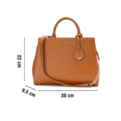 Túi xách nữ công sở Gence da bò Mill TX22 Nâu Flake