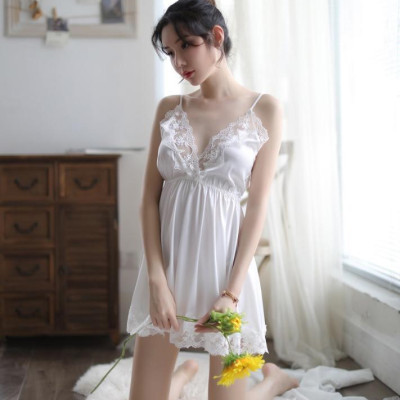 Váy ngủ sexy phi lụa 2 dây đơn giản sang trọng