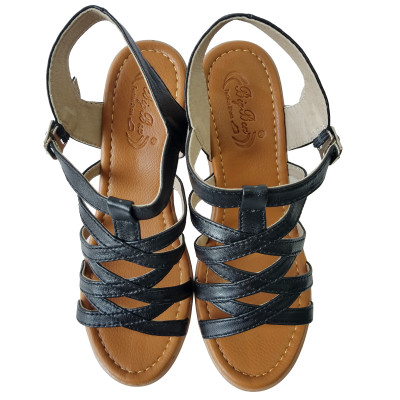 Giày Đế Xuồng Nữ Da Bò Thật BIGGBEN Đế Cao 9cm SDX40