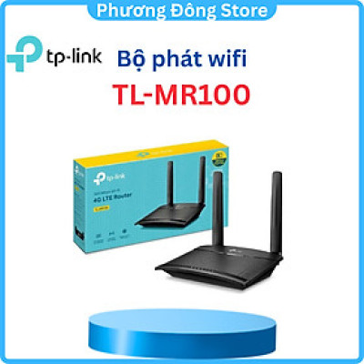 Bộ Phát Wifi 4G TP LINK TL-MR100 4G LTE Dùng Sim DATA - hàng chính hãng