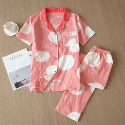 Pijama nữ thô đũi, Đồ bộ mặc nhà mùa hè ngắn tay cho nữ Azuno AZ2992