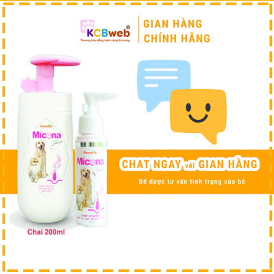 Sữa tắm chó, mèo Micona kháng khuẩn, sạch lông
