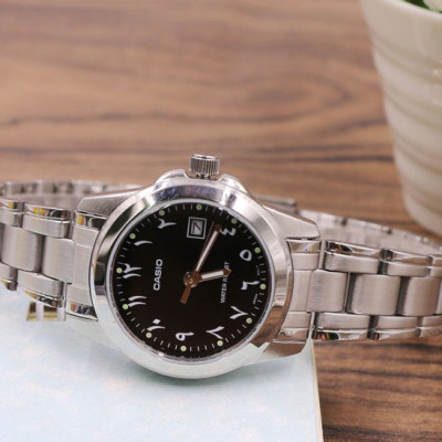 Đồng Hồ Nữ Casio LTP-1215A-1B3D Dây Kim Loại - Có Lịch Ngày