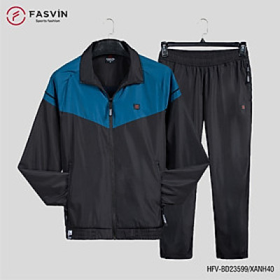 Bộ Quần Áo Gió Thể Thao Nam FASVIN BD23599.HN 02 Lớp Lót Thun Dày Dặn Ấm Áp Chất Vải Và Phom Dáng Rất Đẹp