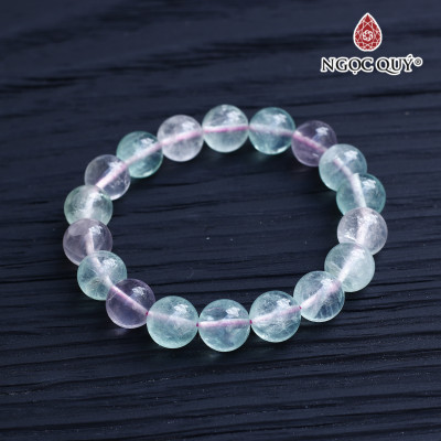 Vòng tay đá Prehnite xanh tím size hạt 10mm - Ngọc Quý