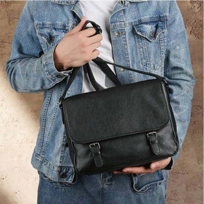 Túi đeo chéo nam dáng ngang BHL068 chuẩn da bò thật