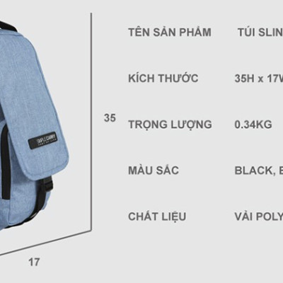 Túi Đeo Chéo SimpleCarry Sling (5 x 35 cm)