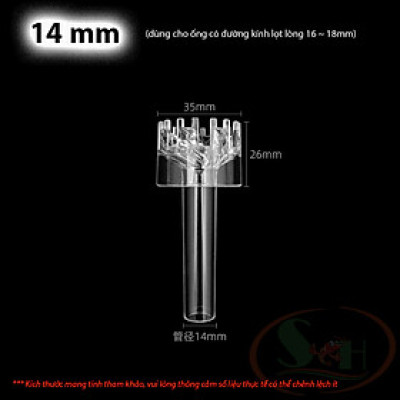 Đầu lọc hút váng acrylic xoay đầu mica rãnh xoáy skimmer bể cá tép thủy sinh