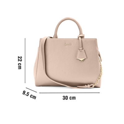 Túi xách nữ công sở Gence da bò Mill TX23 Cenere (màu be pha xám)