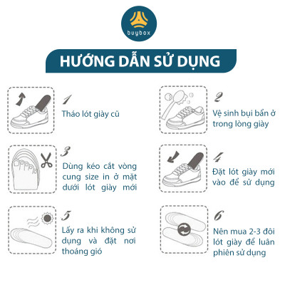 Lót giày thể thao EVA biết thở có rãnh chịu lực và gel chống thốn gót buybox BBPK26
