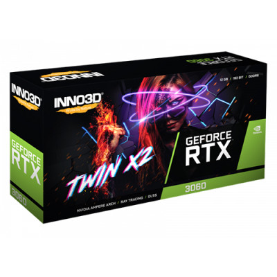 CARD Màn hình VGA Inno3D GeForce RTX 3060 Twin X2 12GB – Hàng Chính Hãng