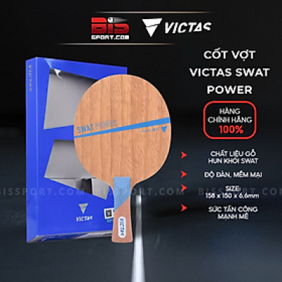 Cốt Vợt Bóng Bàn Victas Swat Power Chính Hãng - 5 Lớp Gỗ 2 Lớp Carbon, Độ Xoáy Cao, Kiểm Soát Tốt, Tấn Công Toàn Diện