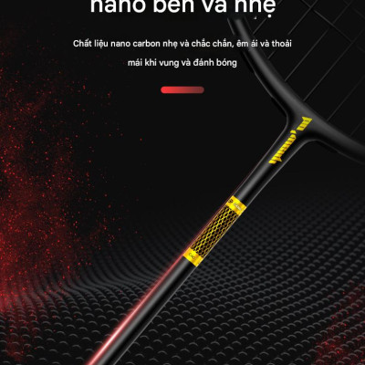 Bộ 2 Vợt Cầu Lông B01 Căng Sẵn 10kg Căng Max 12kg Full Carbon Đại Nam Sport + Tặng 3 Quả Cầu Lông Và Cuốn Cán