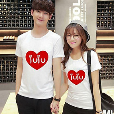 Áo thun cặp đôi xinh xắn, chất vải đẹp, giá 1 áo