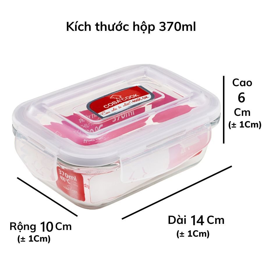 Bộ Hộp Đựng Cơm Thủy Tinh 3 Hộp Kèm Túi Vải Giữ Nhiệt