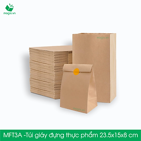 Combo 500 túi giấy đựng thực phẩm  - Túi giấy đựng đồ ăn - Túi giấy bánh mì
