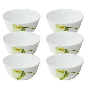 Bộ 6 Chén Chấm Thủy Tinh 100 La Opala Diva Ivory I.B  LAPB100IB