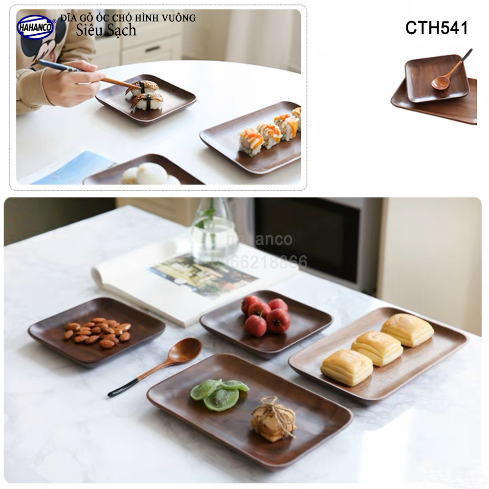 Đĩa Khay Gỗ Óc Chó (Đủ Size & Kiểu Dáng) hàng Xuất Khẩu - đựng đồ ăn/trang trí - đĩa bánh mì/trái cây/ bít tết/ pizza/ phụ kiện chụp ảnh, bày món ăn trong nhà hàng - Sang trọng trên bàn ăn
