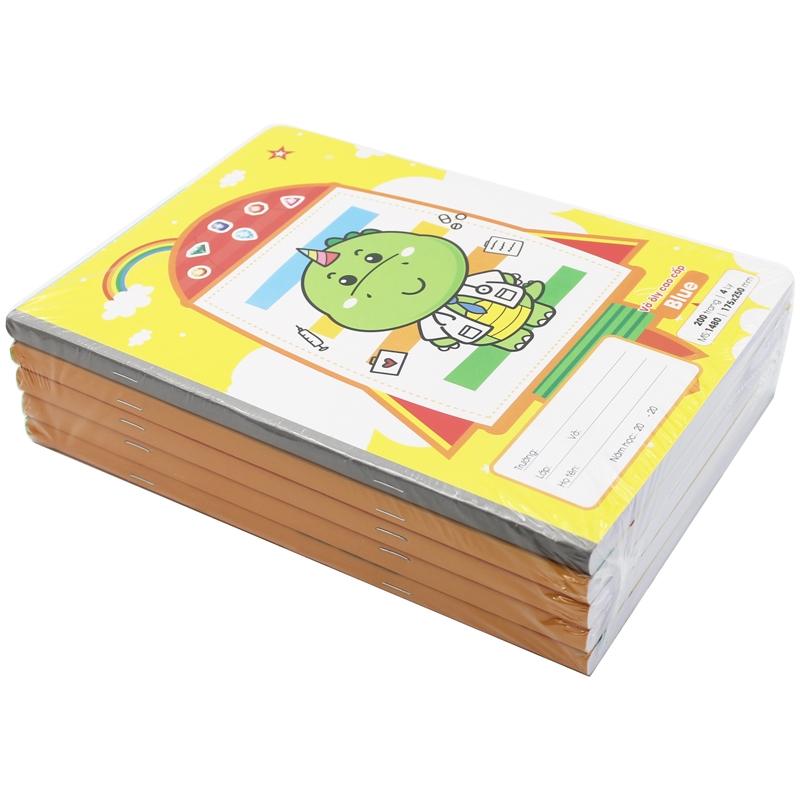 Tập Học Sinh 4 Ô Ly 200 trang 80gsm Blue - Hải Tiến 1480 (Mẫu Bao Bì Giao Ngẫu Nhiên)