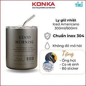Ly giữ nhiệt Americano 600ml 300ml, cốc giữ nhiệt đến 12 giờ không đổ mồ hôi, chuẩn inox 304, nhiều màu lựa chọn - Hàng nhập khẩu