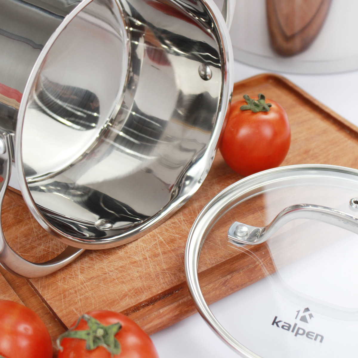 Bộ 3 nồi Inox 304 cao cấp 5 đáy Kalpen Slamer size 16,20,24cm chuẩn Đức - Hàng chính hãng