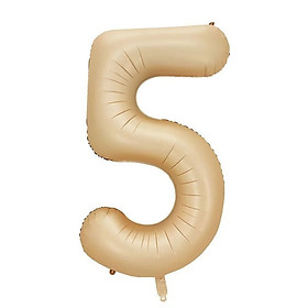 Bóng bay Chữ Số 32” 70 cm màu Trà Sữa và Kem