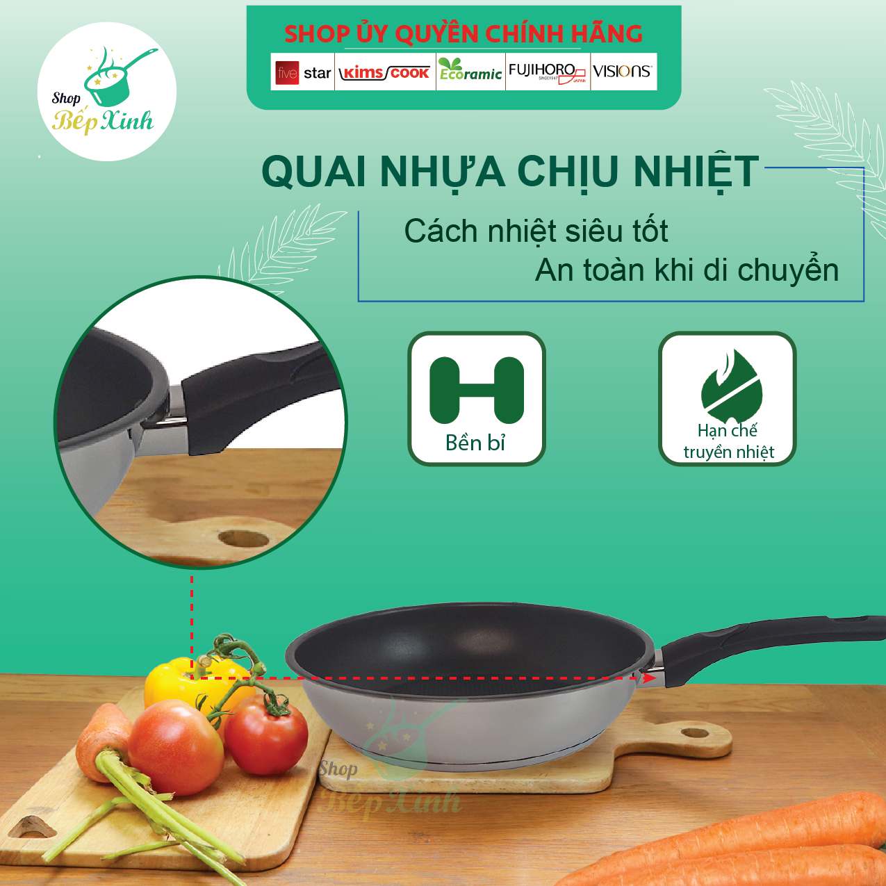 Chảo Chống Dính Bếp Từ 3 Đáy Fivestar Tặng 5 Muỗng (26cm)