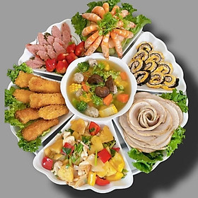 Bộ Bát Đĩa Hoa Mặt Trời 7 Chi Tiết, Bộ Bát Đĩa Bày Cỗ Trong Gia Đình Loại Lớn