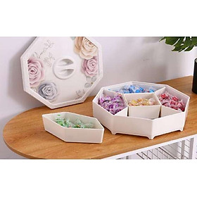 KHAY ĐỰNG MỨT TẾT BẰNG NHỰA PHÍP CAO CẤP SANG TRỌNG ( GIAO HÌNH HOA NGẪU NHIÊN )