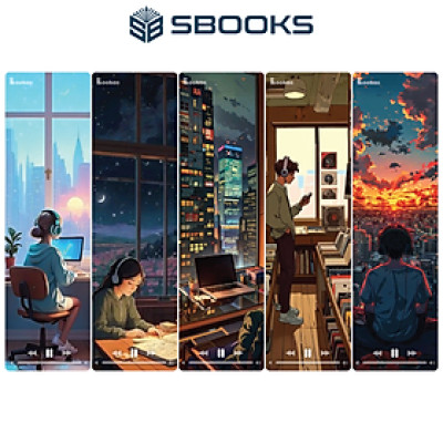 5 Cái Bookmark Kẹp Sách, Dấu Trang Hoạ Tiết Nghe Nhạc Chữa Lành   - SBOOKS