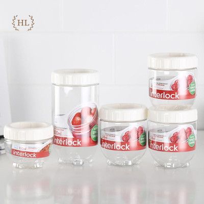 BỘ 5 HŨ THỦY TINH XẾP TRỒNG LÊN NHAU KHÓA THÔNG MINH INTERLOCK