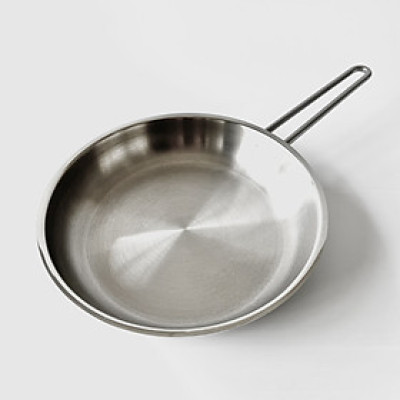 Chảo Inox 304 24cm Korkmaz Tombik A1800 -  Hàng Chính Hãng