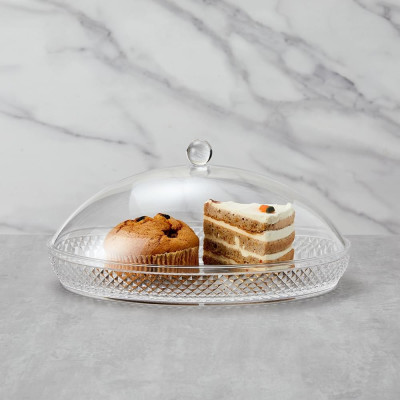 Khay đựng bánh và hoa quả Elegant Oval Dome Korea