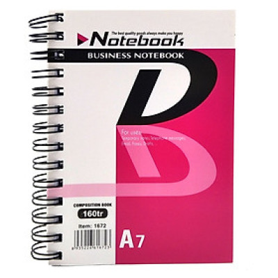 Sổ Lò Xo Business Devyt A7 - D1672 - 160 Trang ĐL70/92 - Mẫu 2 - Màu Hồng