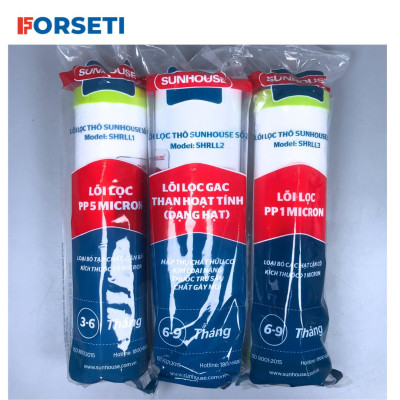 Trọn Bộ 10 Lõi lọc nước SUNHOUSE 1-10 dành cho các model máy Sunhouse SHA76219CK, SHA88115KV, SHA88116K, SHA88118K, SHA88510K, SHR76210CK - Hàng chính hãng mới nhất