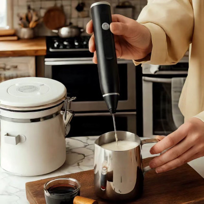 Dụng cụ đánh bọt cà phê cầm tay mini, Máy tạo bọt sữa Chạy Điện Cầm Tay Tiện Lợi