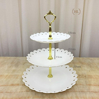 KHAY 3 TẦNG ĐỂ HOA QUẢ, BÁNH KẸO SIZE TO