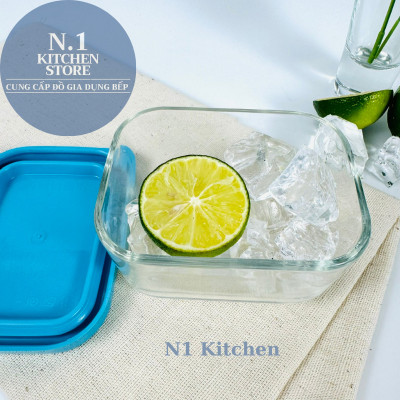 Hộp thủy tinh trữ đông Frigoverre chữ nhật 13x10 cm - 400ml - Bormioli Rocco Ý - Hàng chính hãng