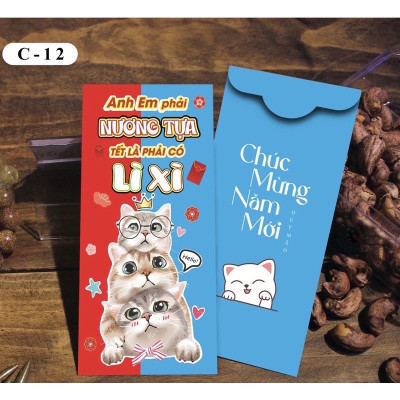 Combo 100 bao lì xì ì Tết  hàng đẹp nhiều mẫu mới , vô cùng xinh xắn và cute 